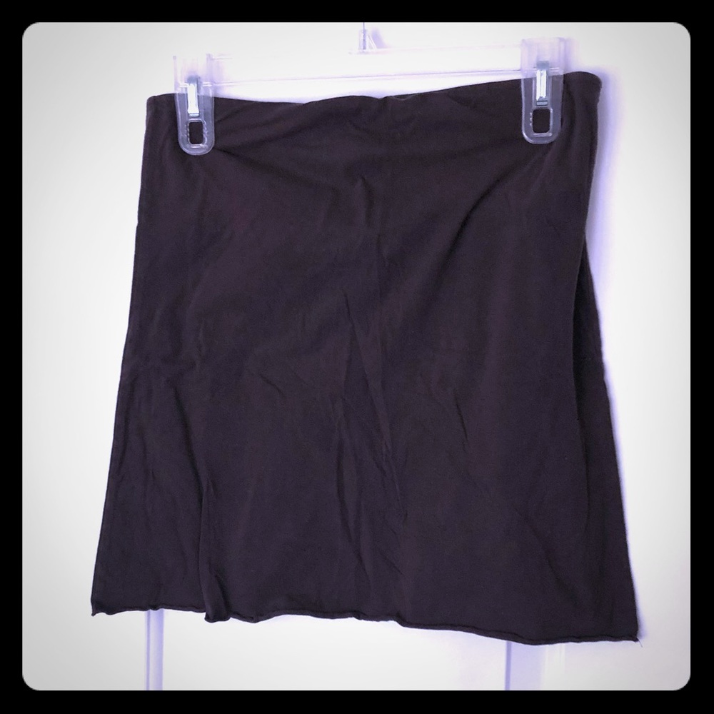 Deep brown strapless top